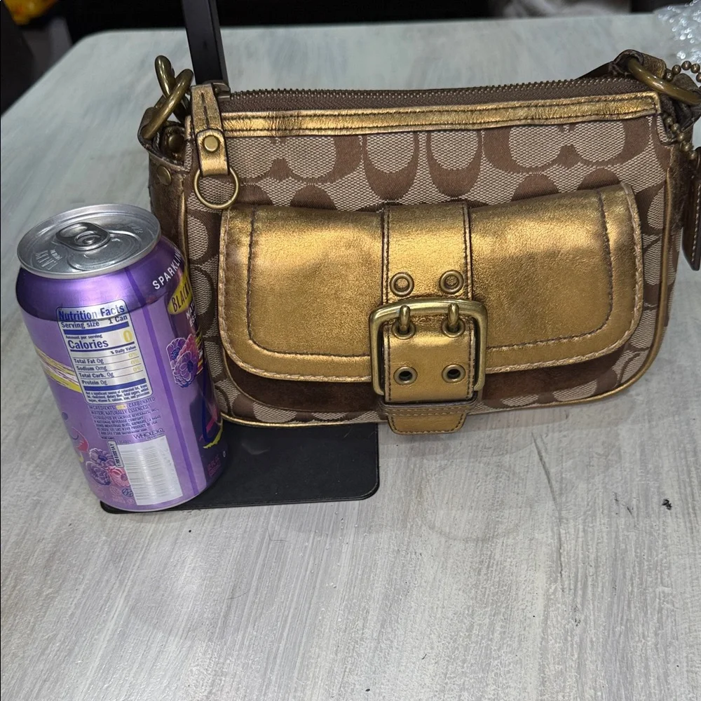 2004 Special Edition Coach Signature Mini Hobo in Brown and Bronze No 40-1495